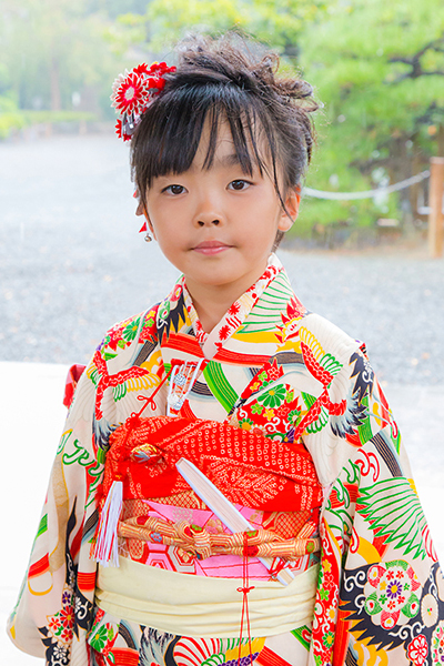 写真台紙に使用する七五三記念写真