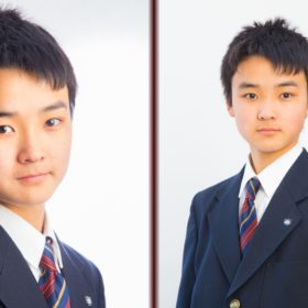 入学式の日に撮ったお兄ちゃんの写真