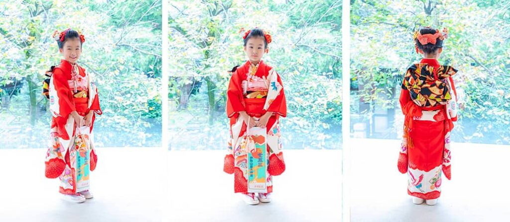 伊勢山皇大神宮に出張撮影した七五三記念の着物姿
